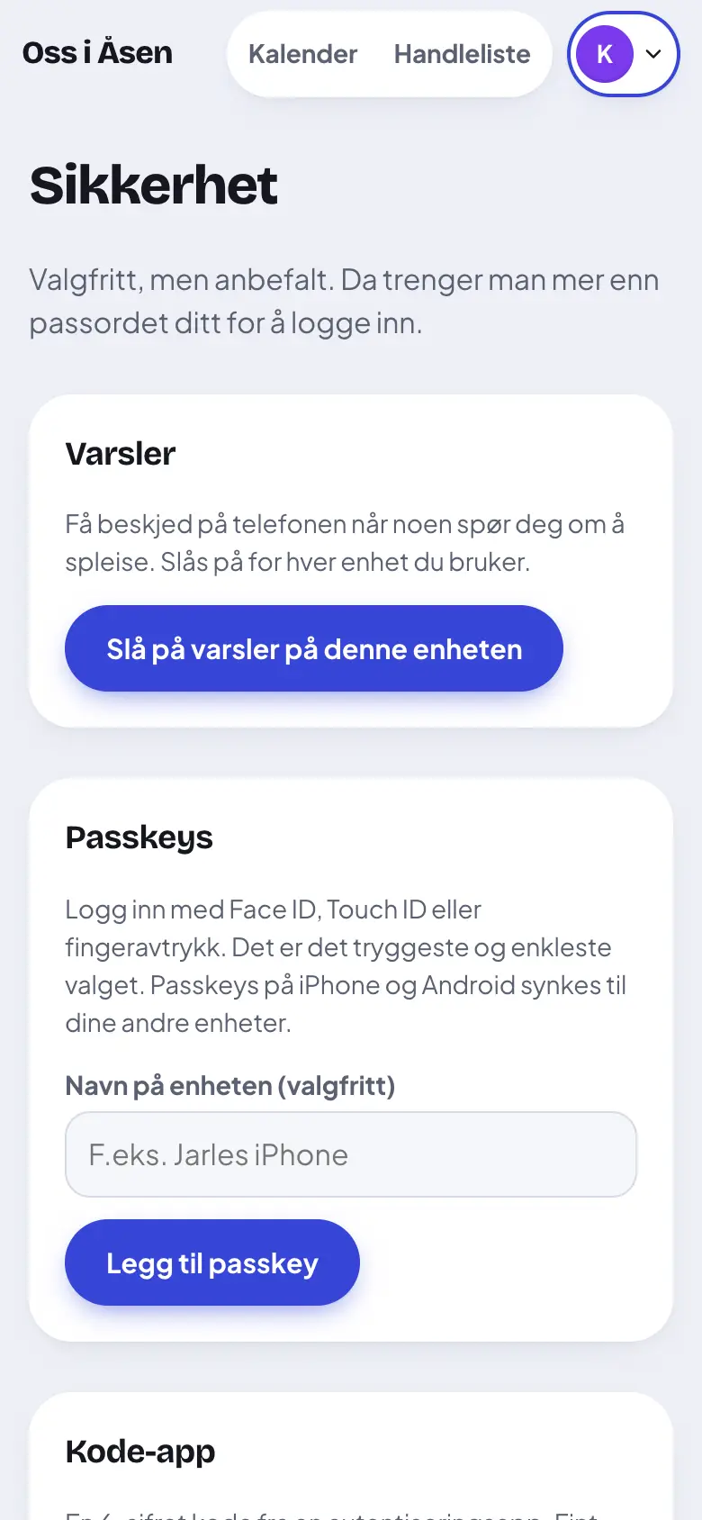 Trykk «Slå på varsler på denne enheten».